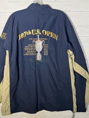 US Open Oakmont Blue Embroidered Zip Windbreaker Golf Jacket Men’s Large